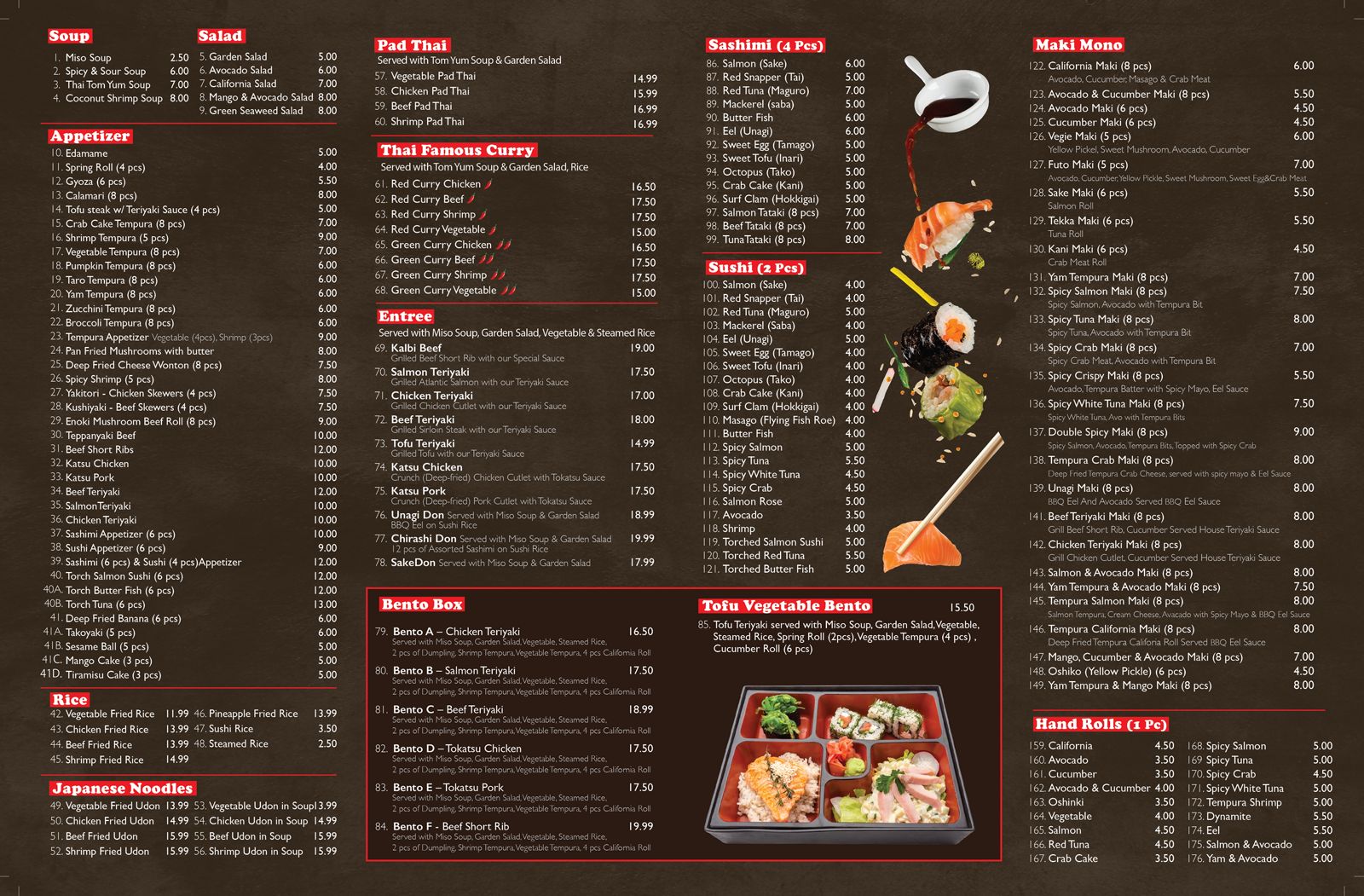 Take Out Menu